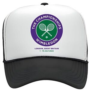 Wimbledon 2024 Tennis Foam Trucker Mesh Snapback Cap Hat